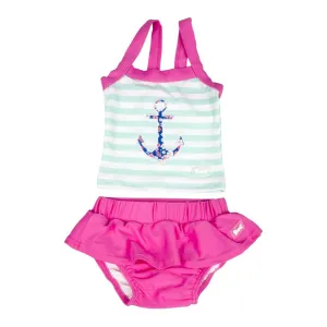 Baby Banz Tankini Two-Piece Girls Swimsuit - Anchor (12 Months, 10kg)