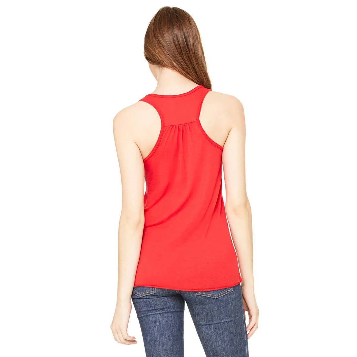 Bella   Canvas Women's Red Flowy Racerback Tank