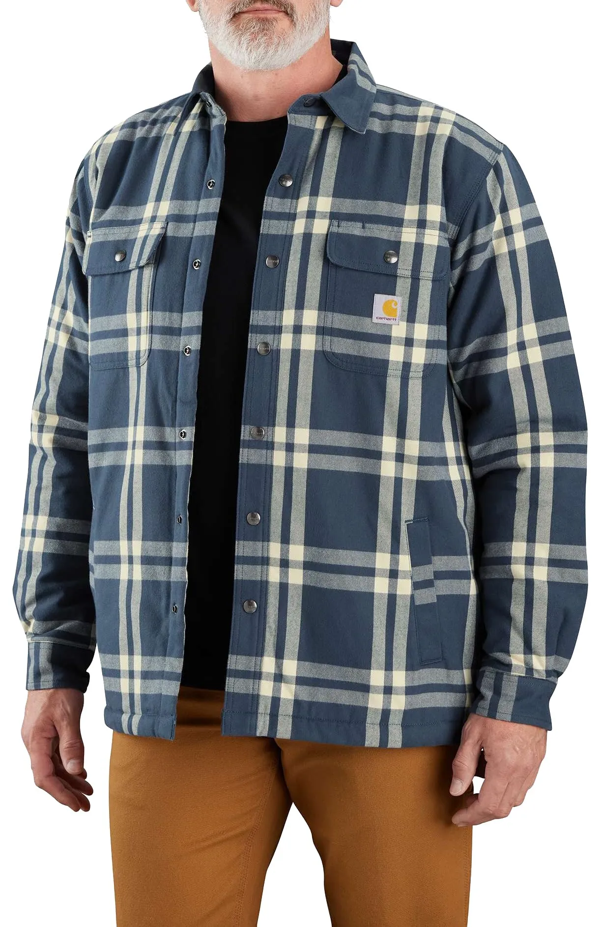 Carhartt 105939 & 106354 Men's Relaxed Fit Flannel Sherpa-Lined Shirt Jac