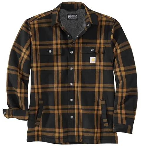 Carhartt 105939 & 106354 Men's Relaxed Fit Flannel Sherpa-Lined Shirt Jac