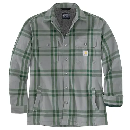 Carhartt 105939 & 106354 Men's Relaxed Fit Flannel Sherpa-Lined Shirt Jac