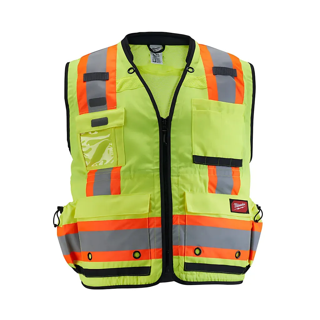 Class 2 Surveyor's High Visibility Yellow Safety Vest - 2XL/3XL