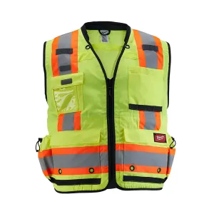 Class 2 Surveyor's High Visibility Yellow Safety Vest - 2XL/3XL