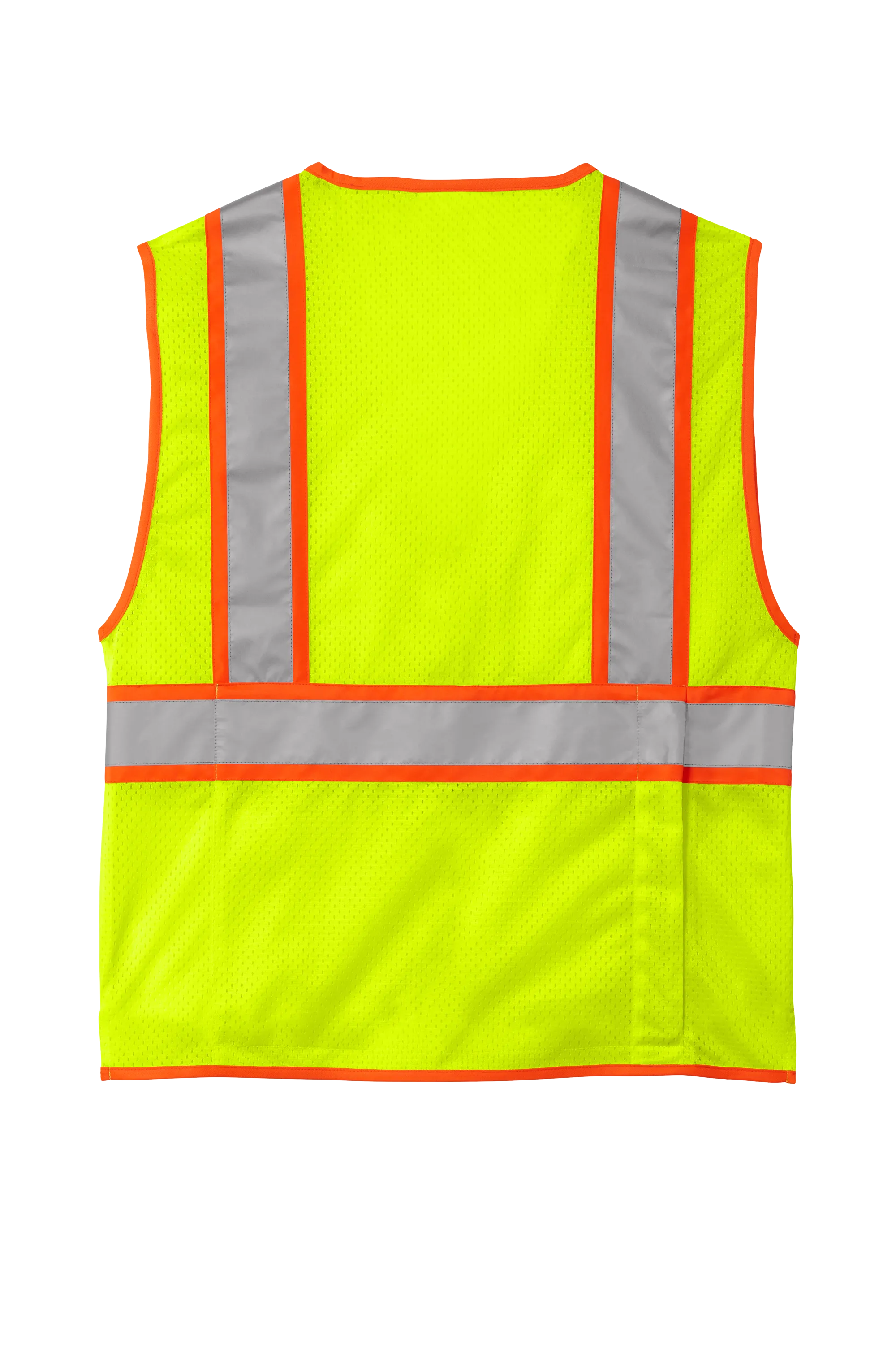 CornerStone® ANSI 107 Class 2 Surveyor Zippered Two-Tone Vest - Safety Yellow