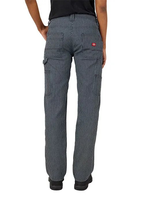 Dickies Women's High Waisted Carpenter Pant Hickory Stripe