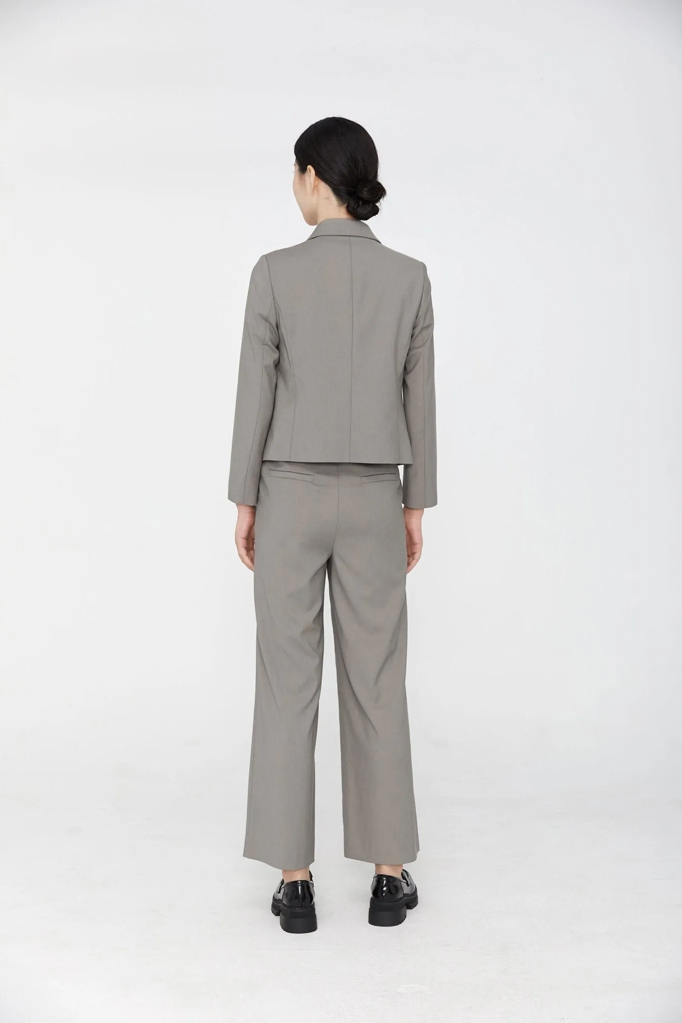 Dolphin Gray Suit Pants Office Outfits