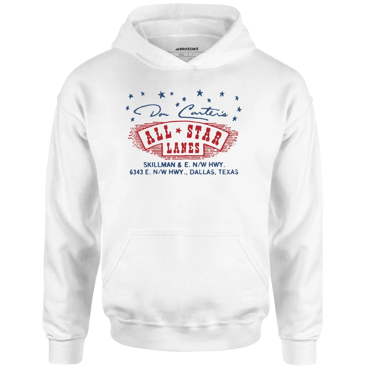 Don Carter's All Star Lanes - Dallas, TX - Vintage Bowling Alley - Unisex Hoodie