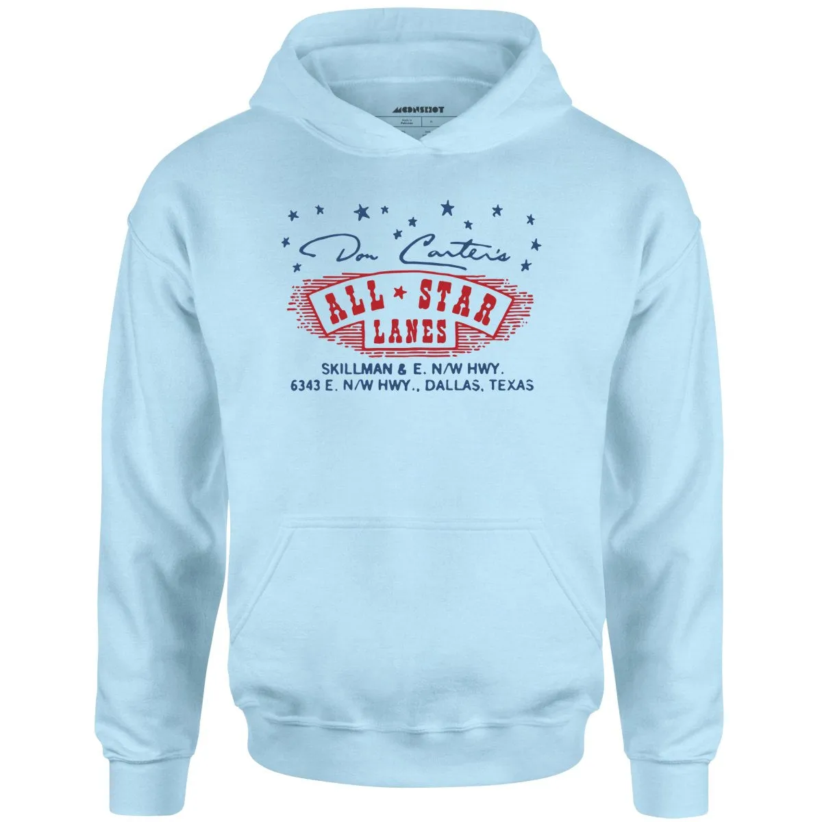 Don Carter's All Star Lanes - Dallas, TX - Vintage Bowling Alley - Unisex Hoodie