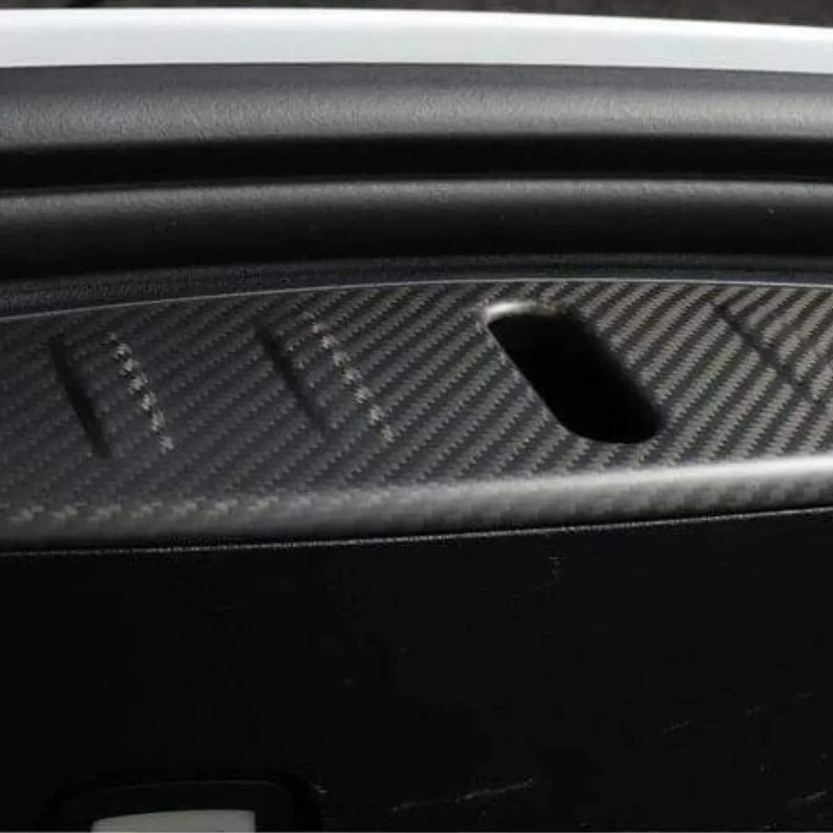 Frunk Scuff Plate for Tesla Model 3 - Dry Carbon Fiber Interior Mods