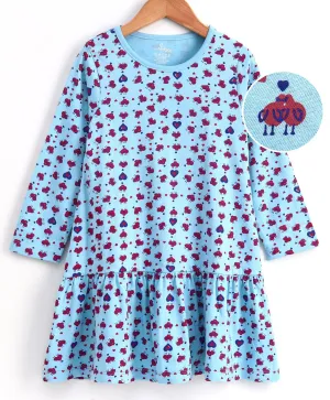 Girls Cotton Full Sleeves Jersey Dress