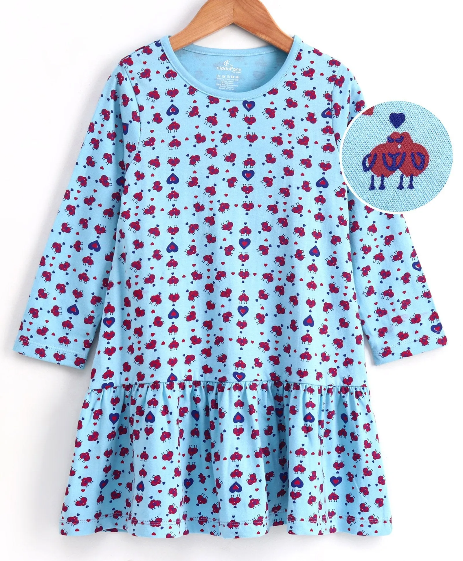 Girls Cotton Full Sleeves Jersey Dress