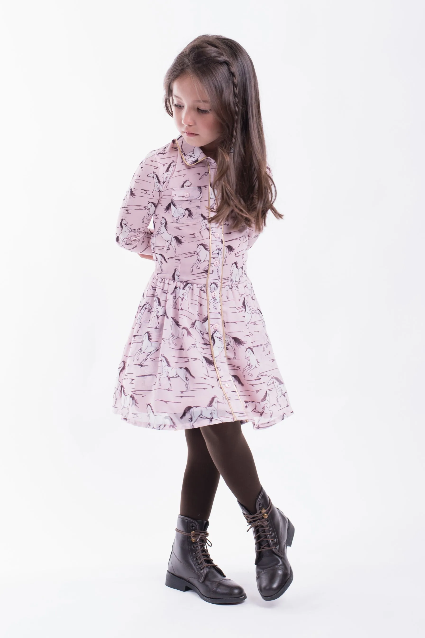 Girls Dress Imoga Rebecca Wild Horses