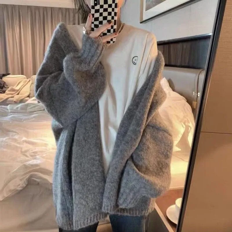 Japanese Lazy Style Knitted Cardigan