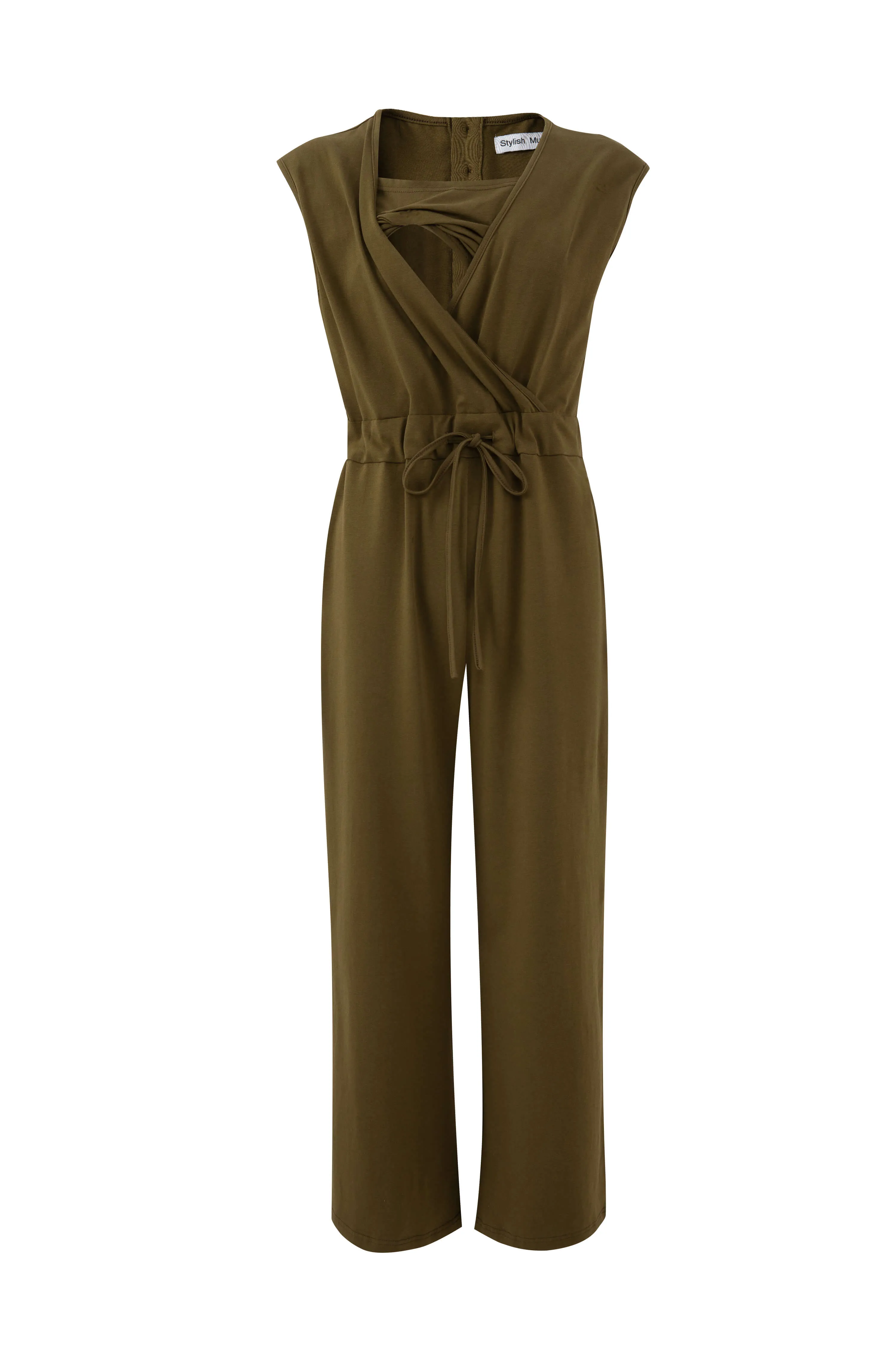 Kerry Khaki Breastfeeding Jumpsuit