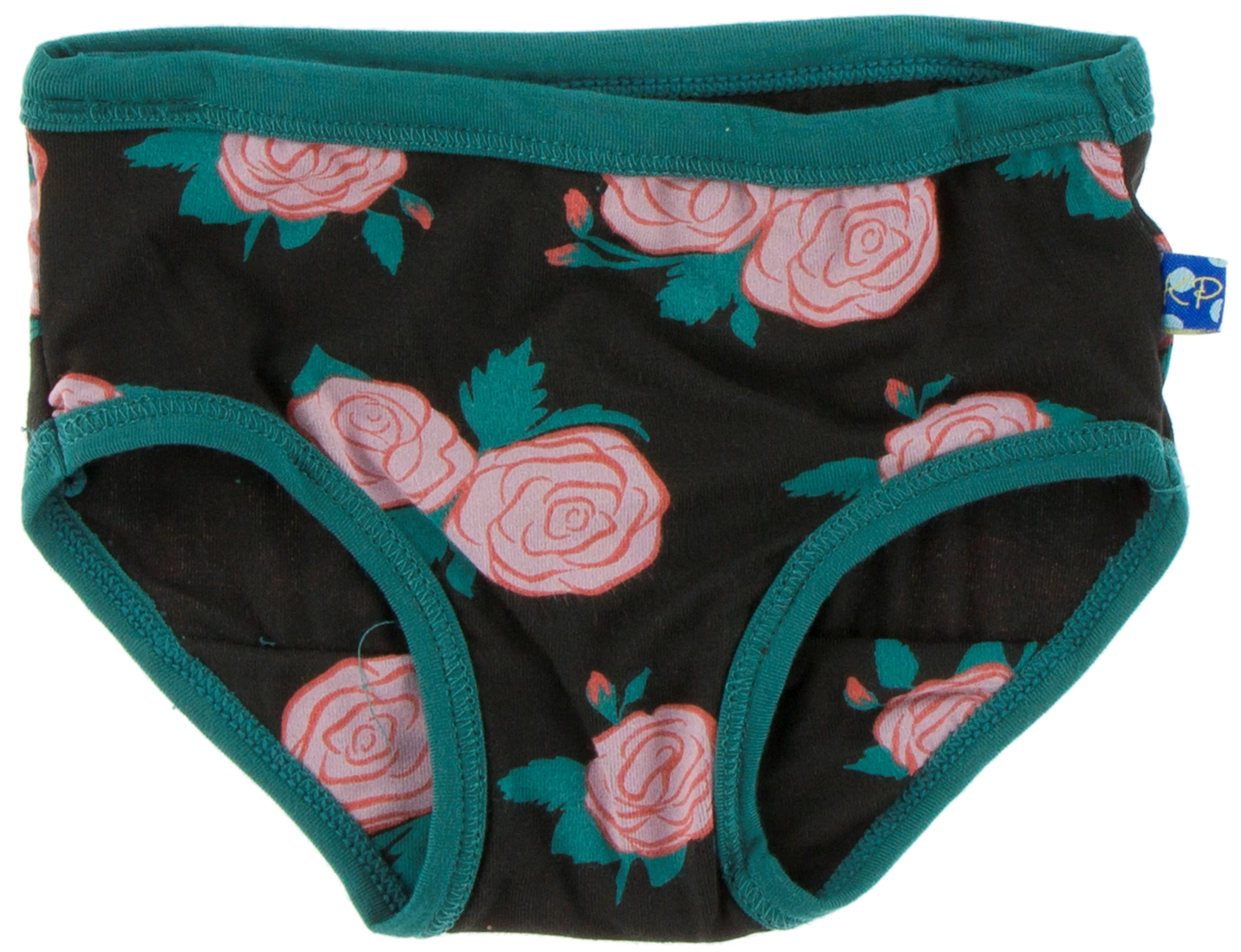 KicKee Pants English Rose Garden & English Rose Houndstooth Girl's Underwear Set