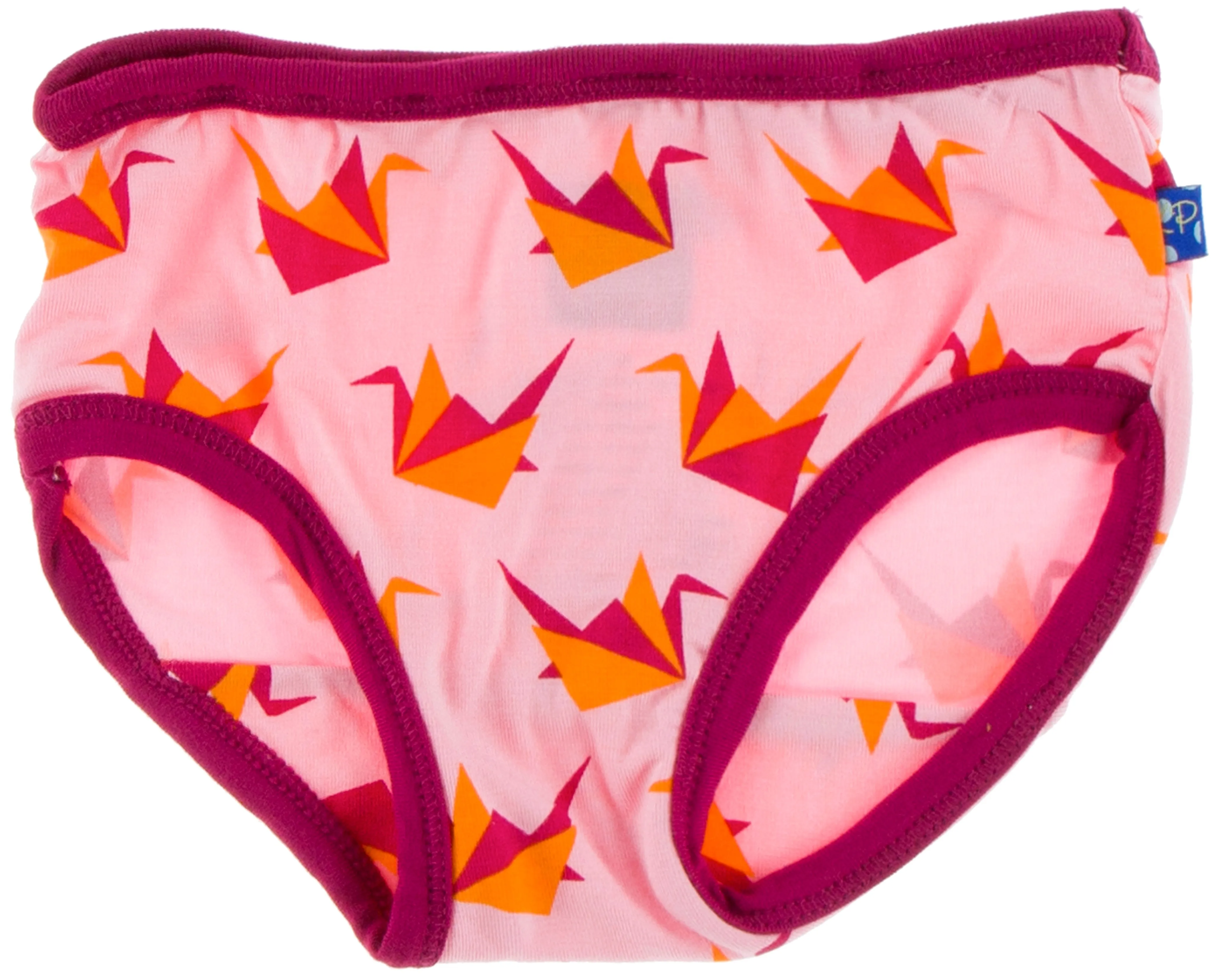 KicKee Pants Lotus Origami Crane & Natural Japanese Cherry Tree Girls Underwear Set