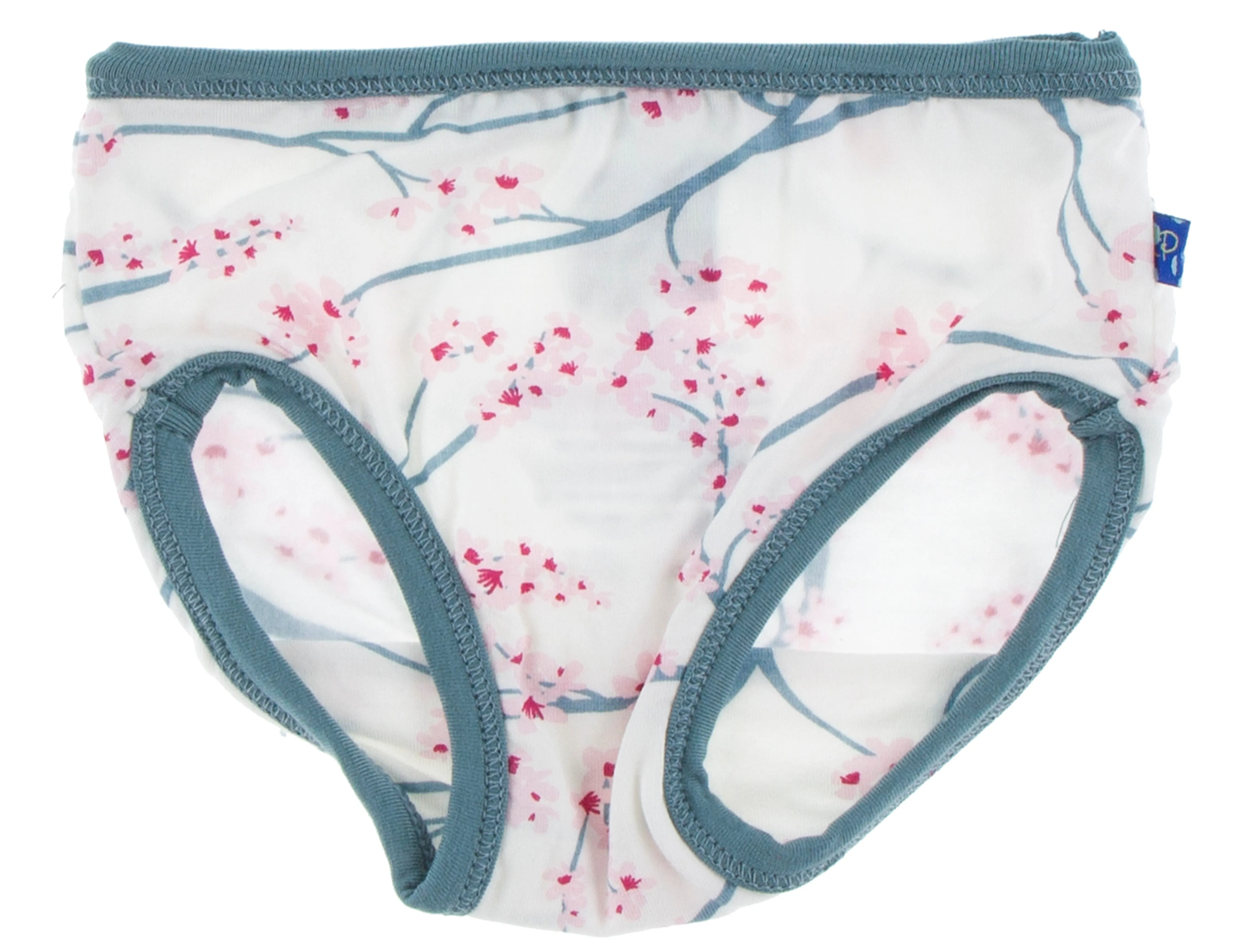 KicKee Pants Lotus Origami Crane & Natural Japanese Cherry Tree Girls Underwear Set