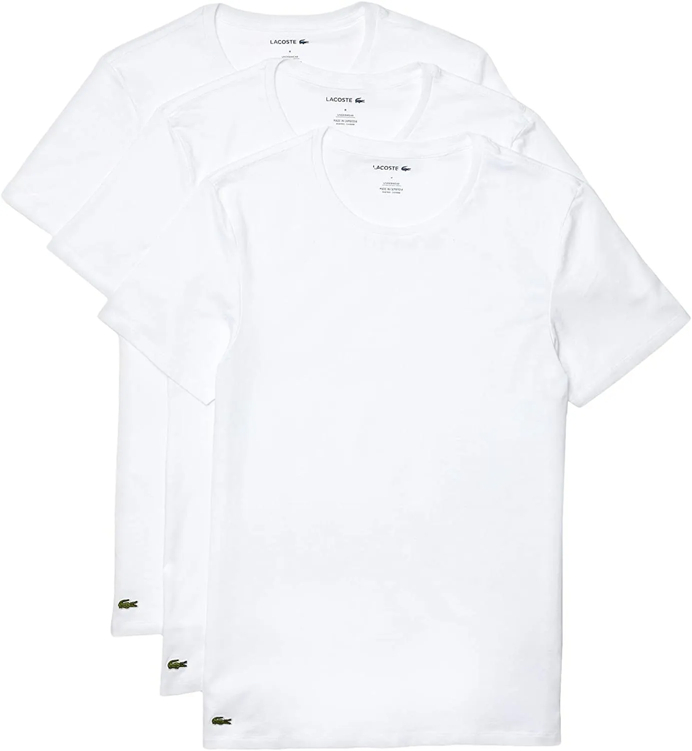 Lacoste Underwear Men's 3-Pack Crewneck T-Shirts