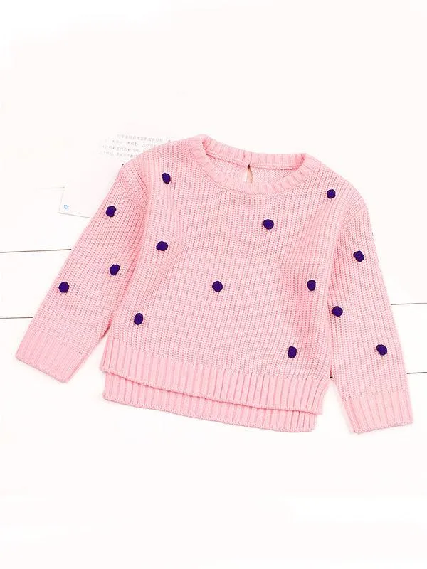 Long Sleeve Acrylic Knitted Baby Sweater