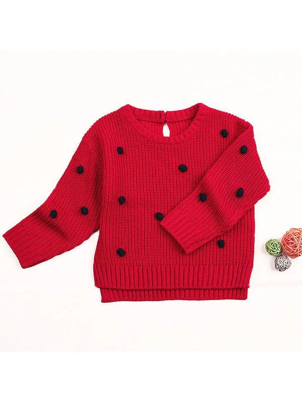 Long Sleeve Acrylic Knitted Baby Sweater