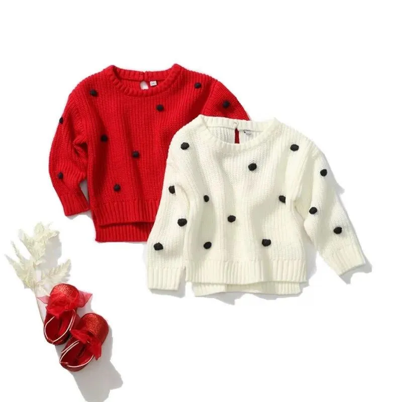 Long Sleeve Acrylic Knitted Baby Sweater