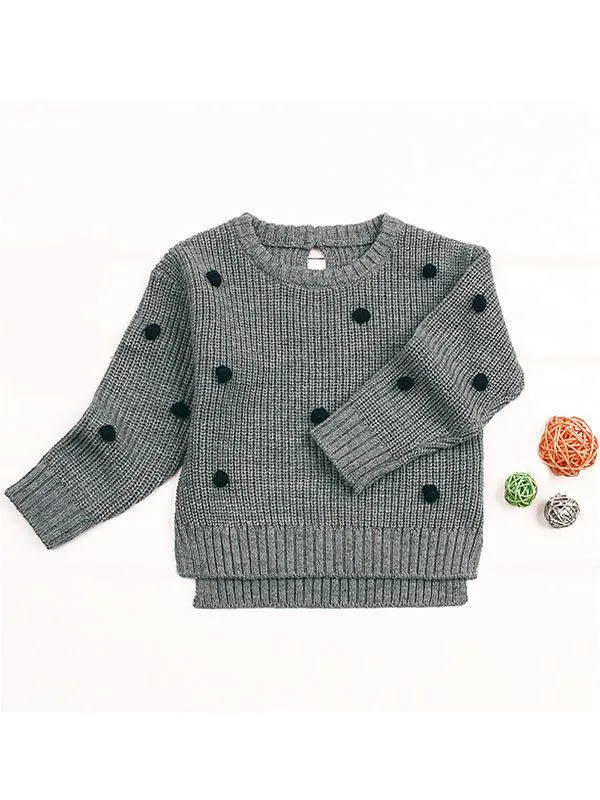 Long Sleeve Acrylic Knitted Baby Sweater