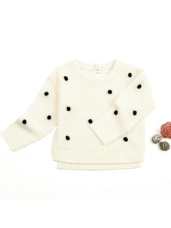 Long Sleeve Acrylic Knitted Baby Sweater