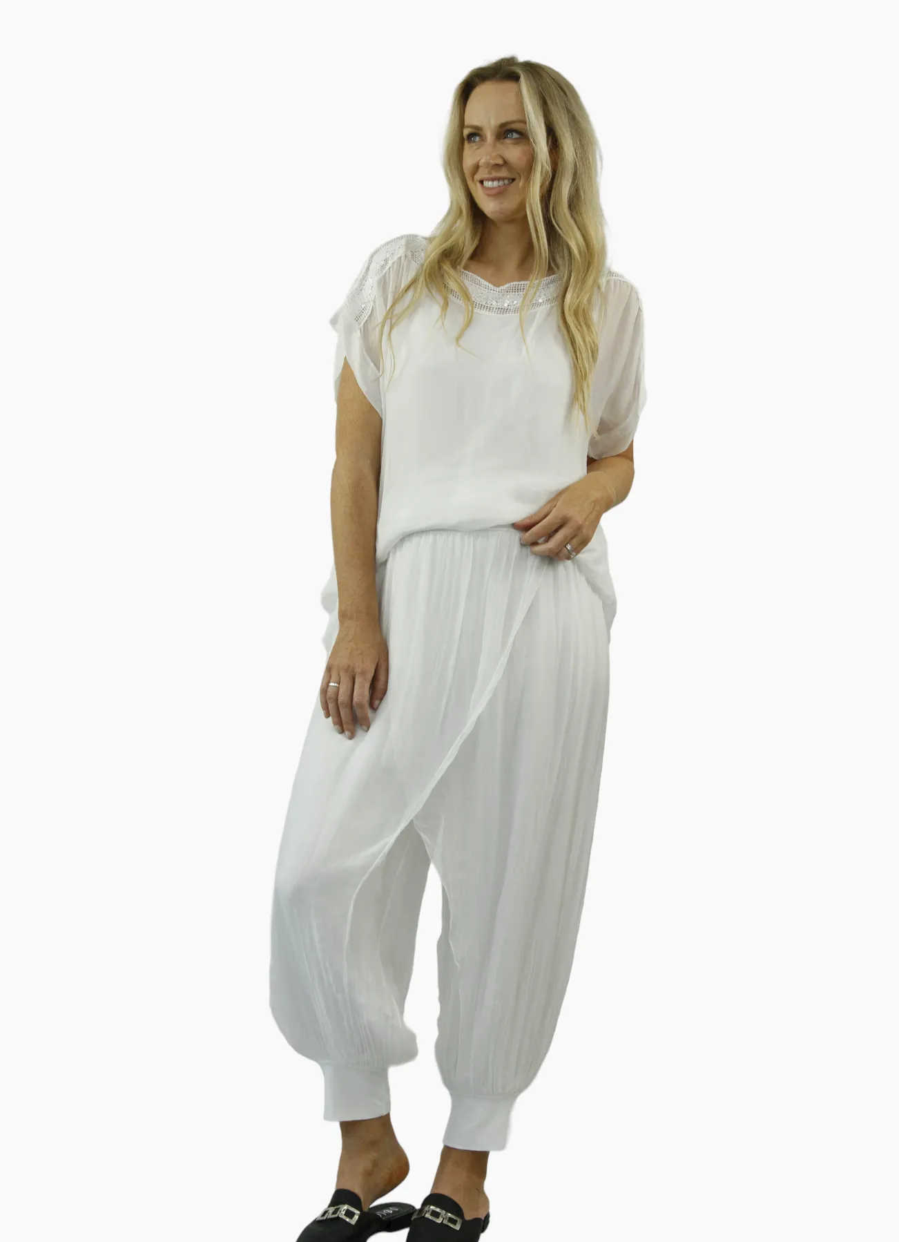 MAEVE HAREN Silk top and pant set