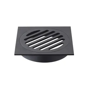 Meir Square Floor Grate Shower Drain 80mm Outlet - Matte Black