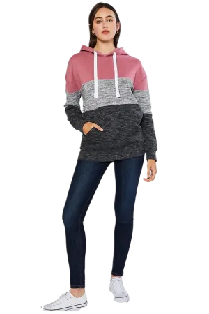 Never Go Wrong Color Blocked Popover Hoodie