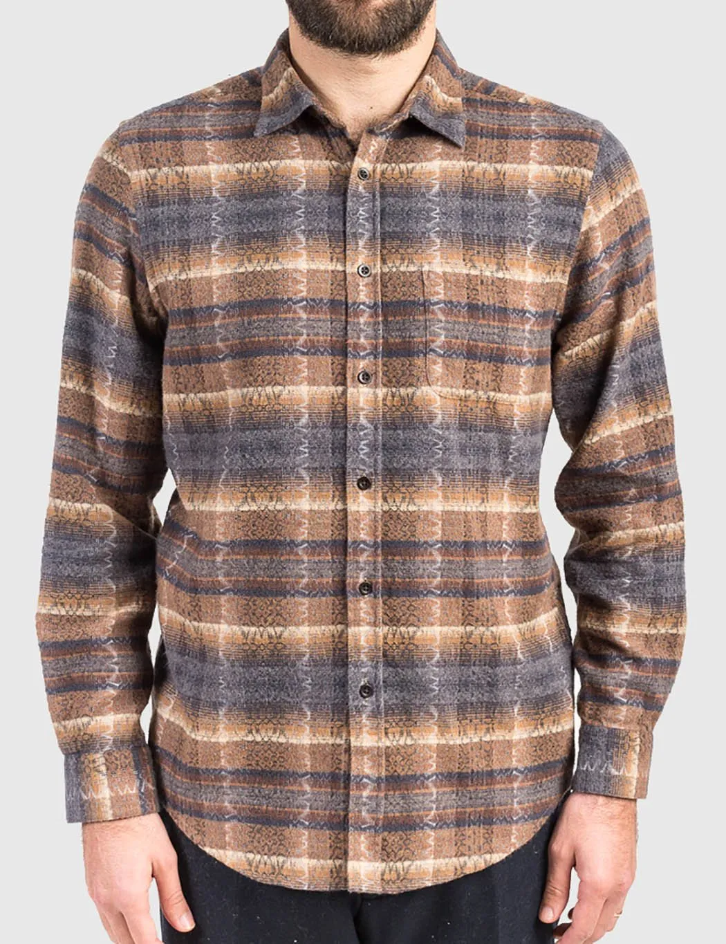 Portuguese Flannel Iberia Flannel Shirt - Brown