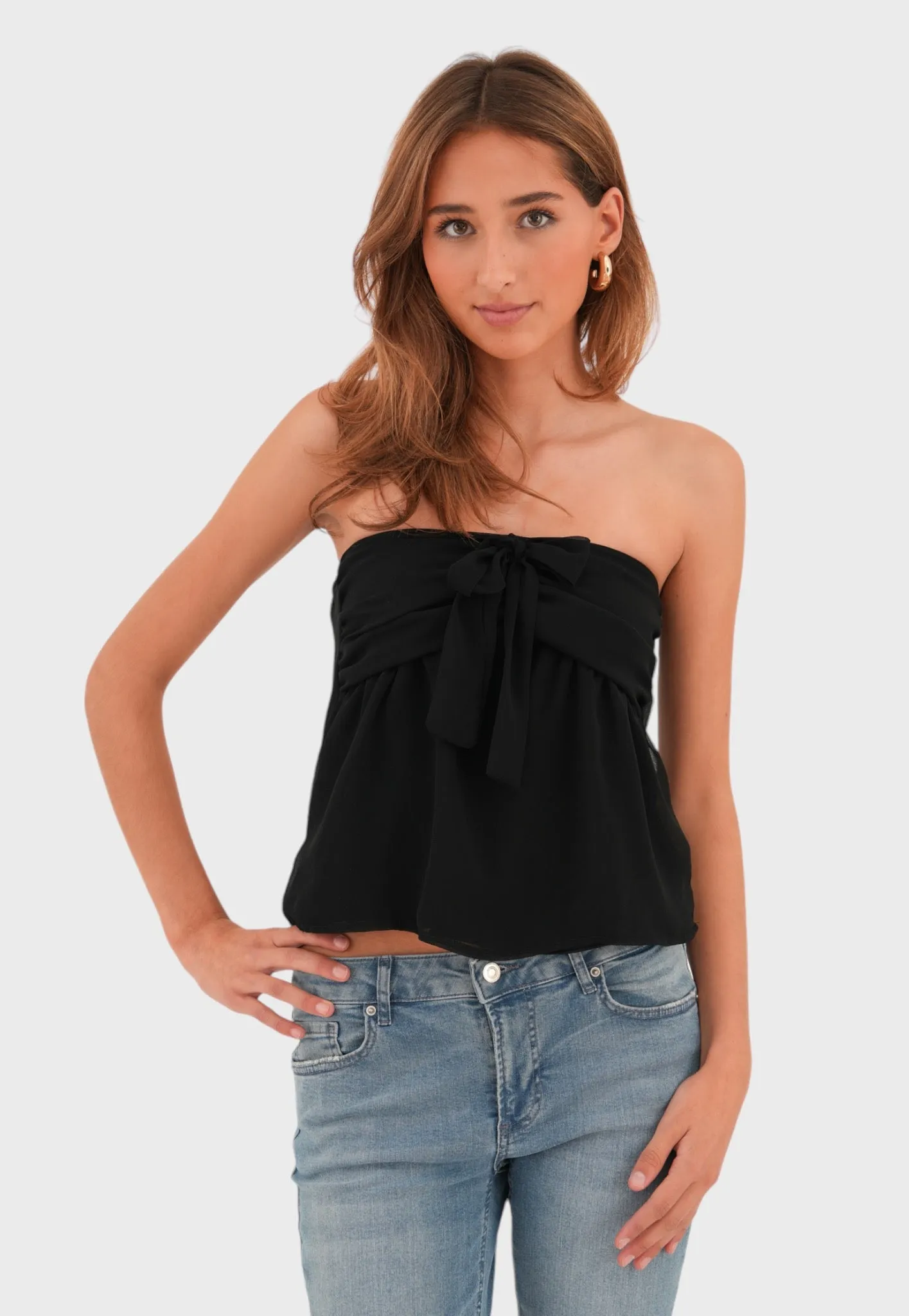 "Bow" top black