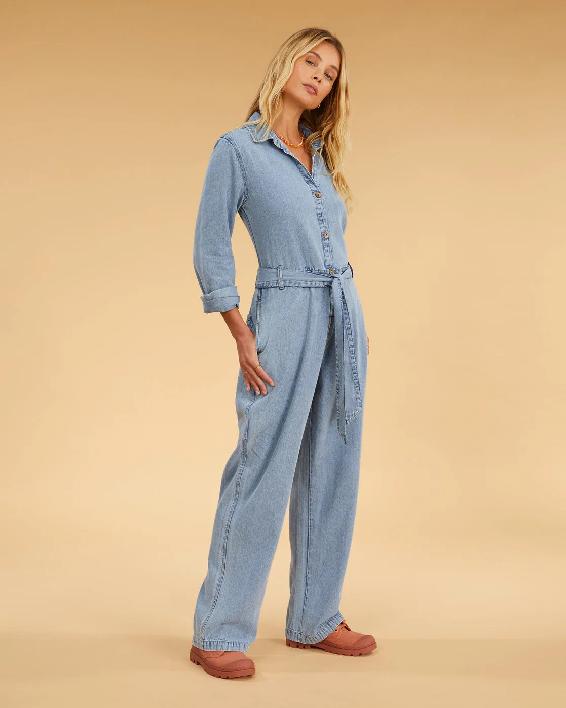 Salty Blonde x Billabong Sunday Uniform Jumpsuit