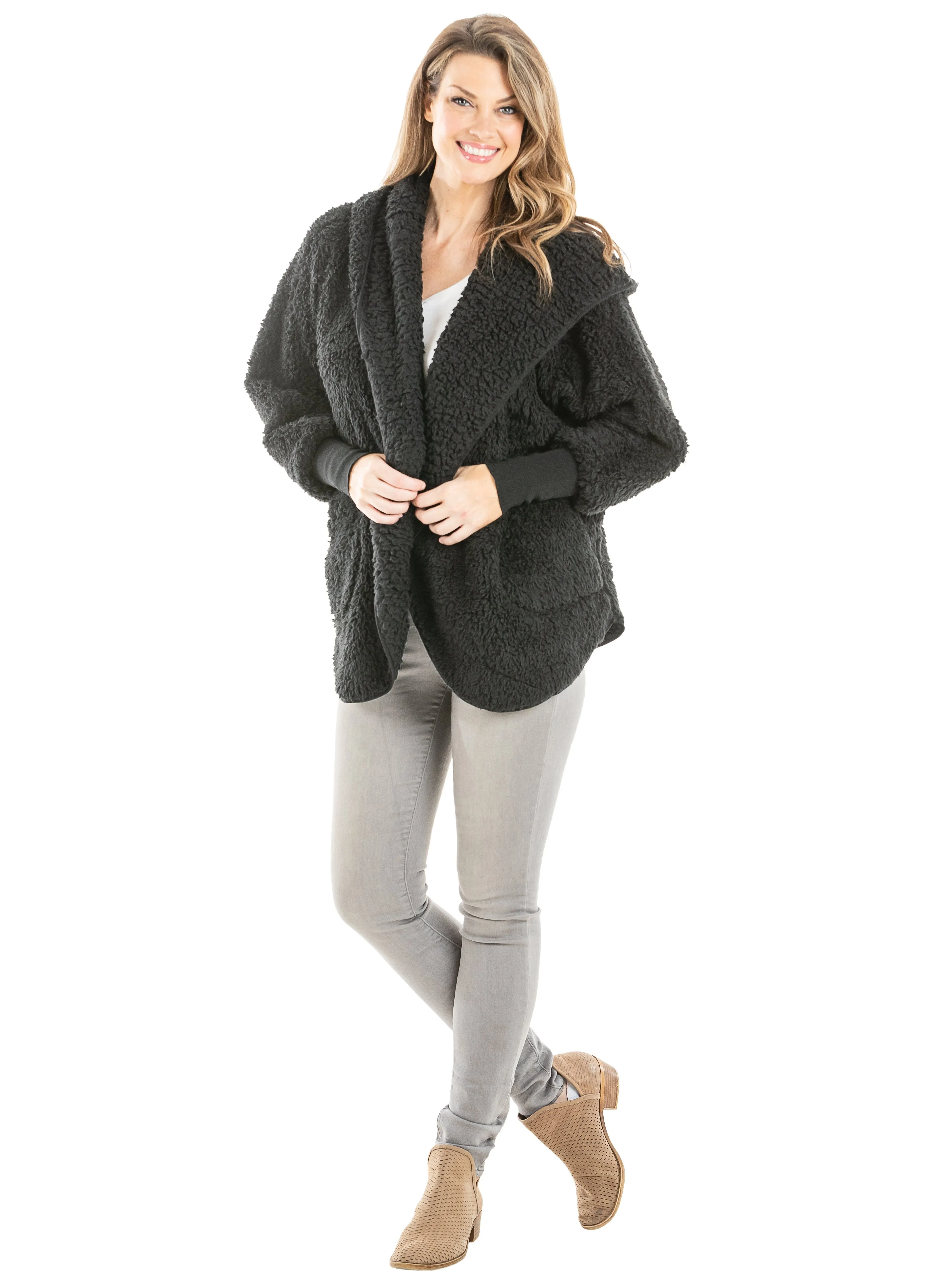 Sherpa Wholesale Body Wrap/Cardigan for Women Hoodie (7 colors)