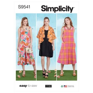 Simplicity Sewing Pattern S9541 MISSES' JUMPSUITS, DRESS AND JACKET