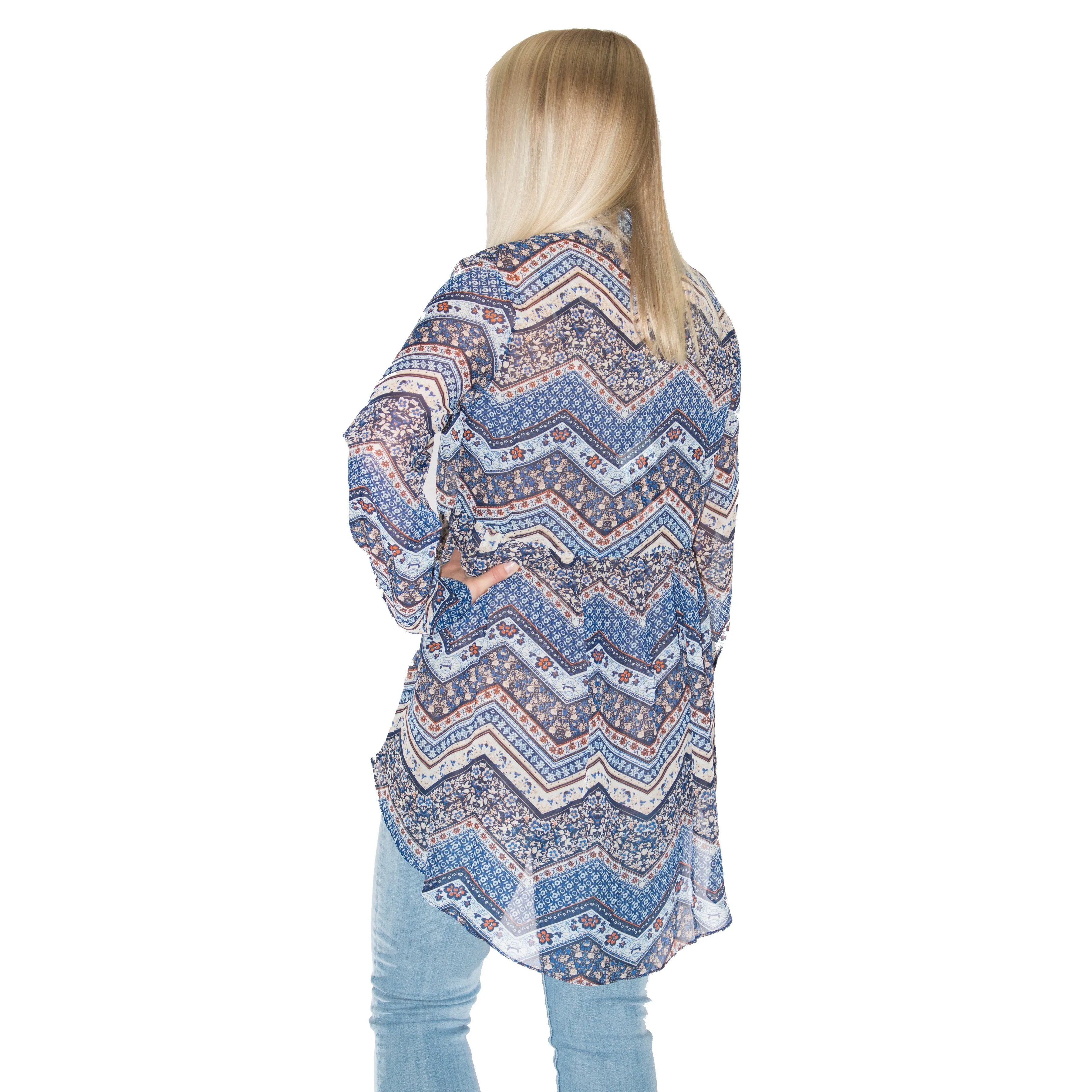 Simply Noelle Zig Zag Top - Navy