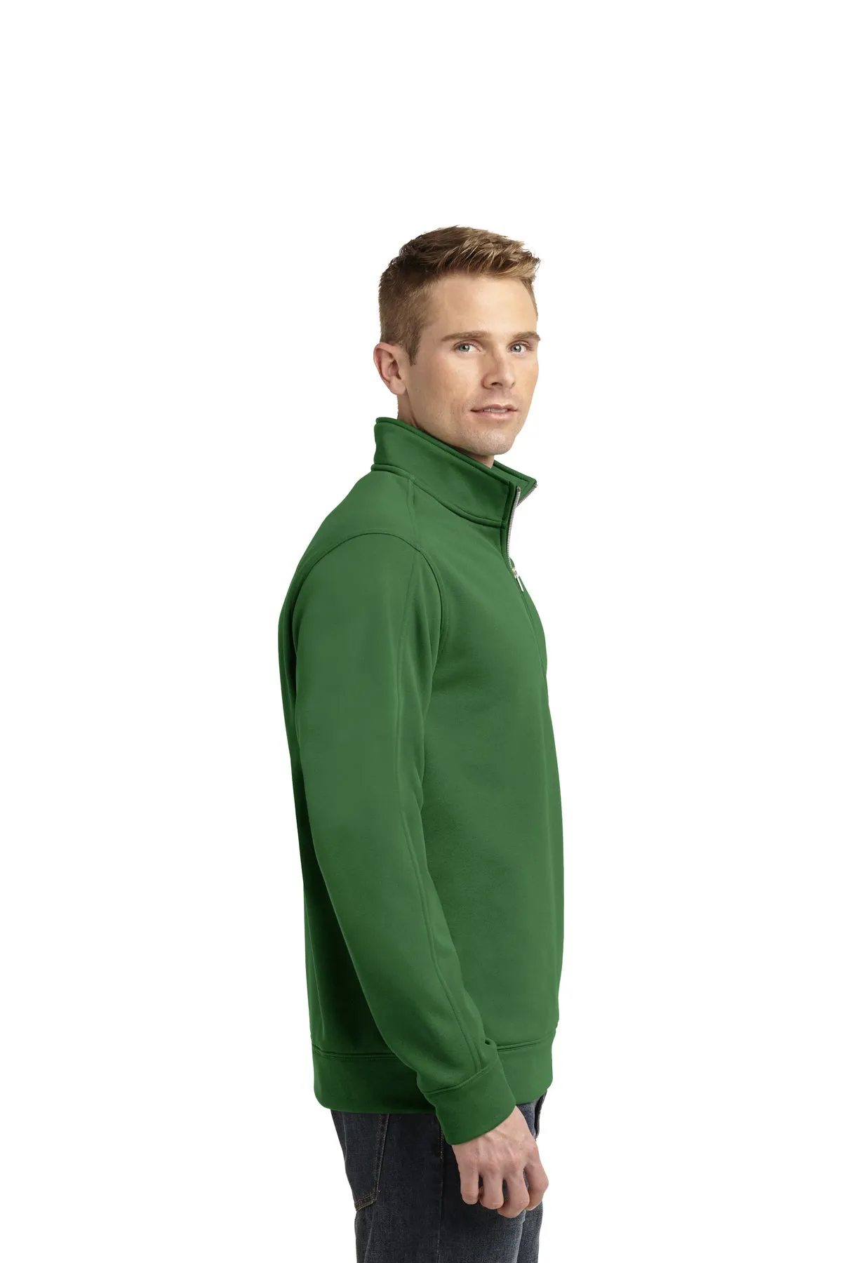 Sport-Tek Repel Fleece Branded 1/4-Zip Pullovers, Stadium Green