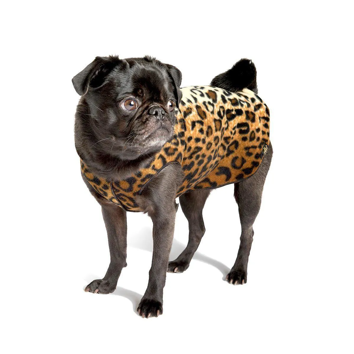 Stretch Fleece Dog Coat Leopard