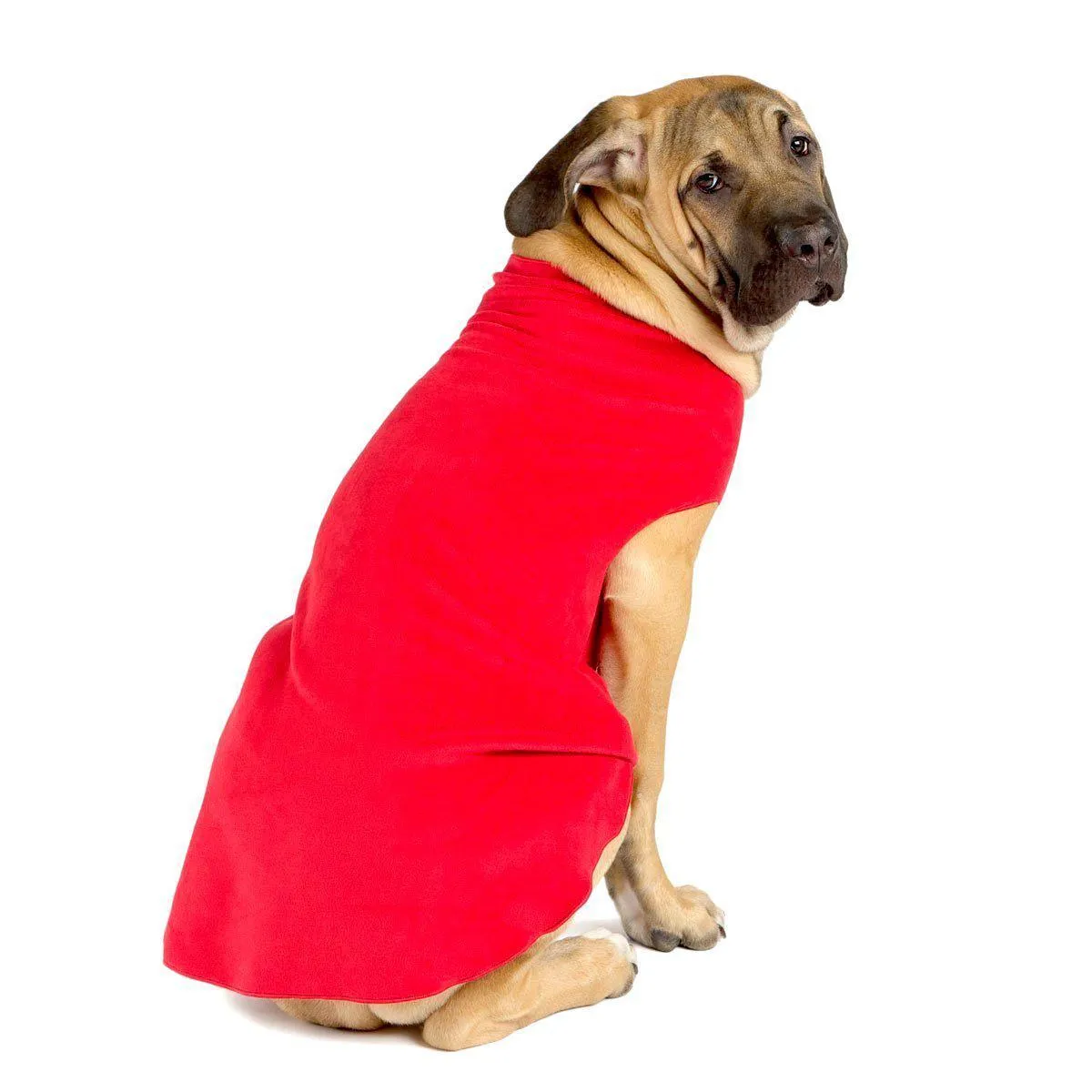 Stretch Fleece Dog Coat Red