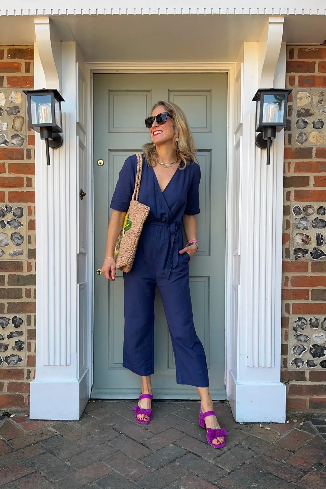 Suzanne - Wrap Jumpsuit - Navy