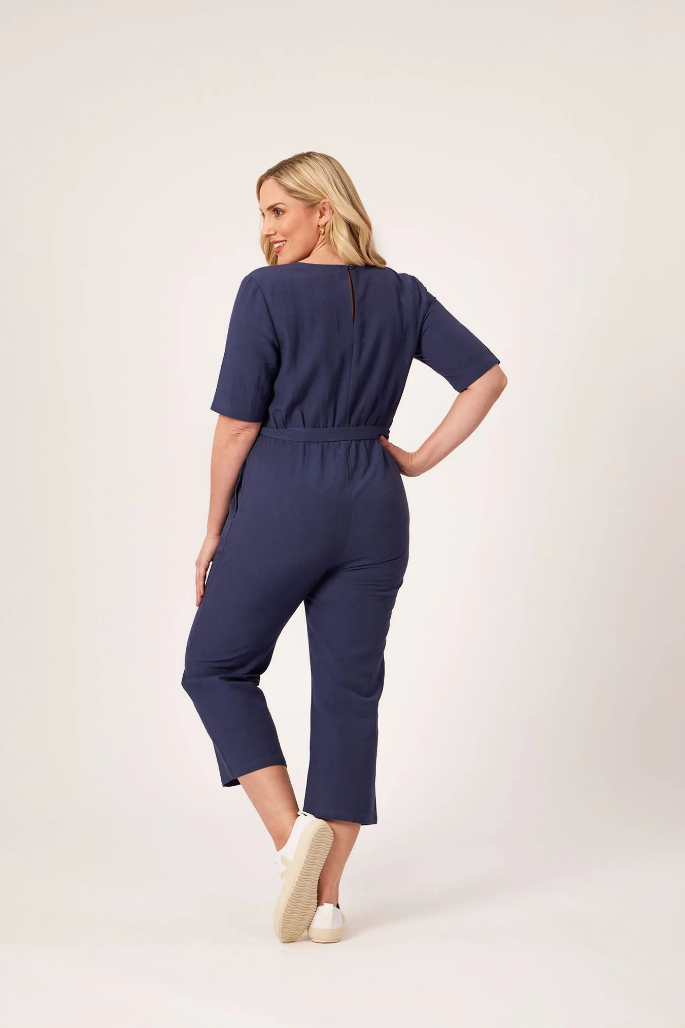 Suzanne - Wrap Jumpsuit - Navy