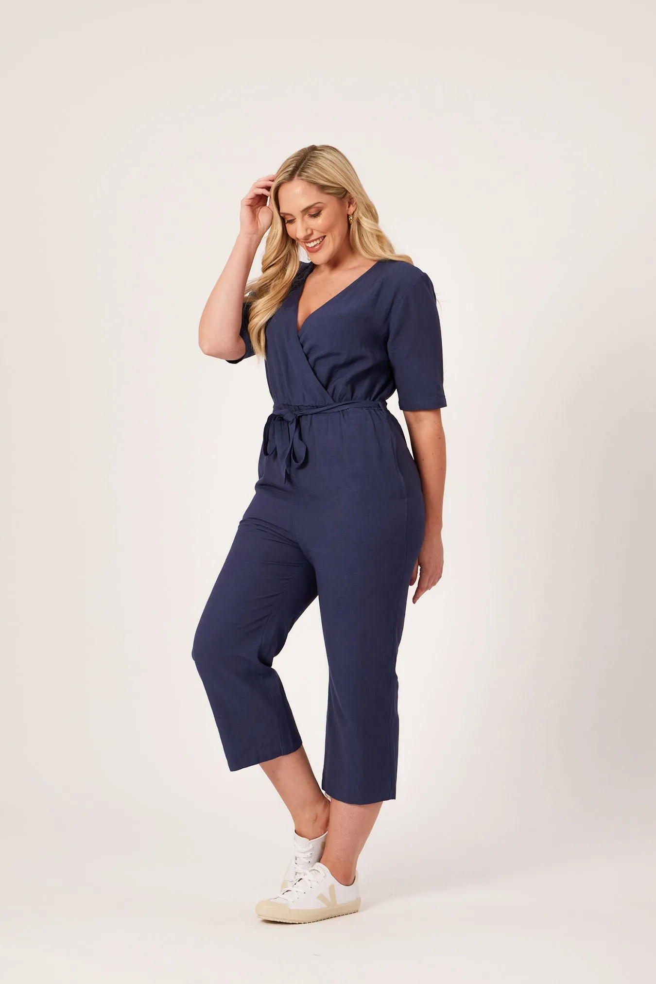 Suzanne - Wrap Jumpsuit - Navy