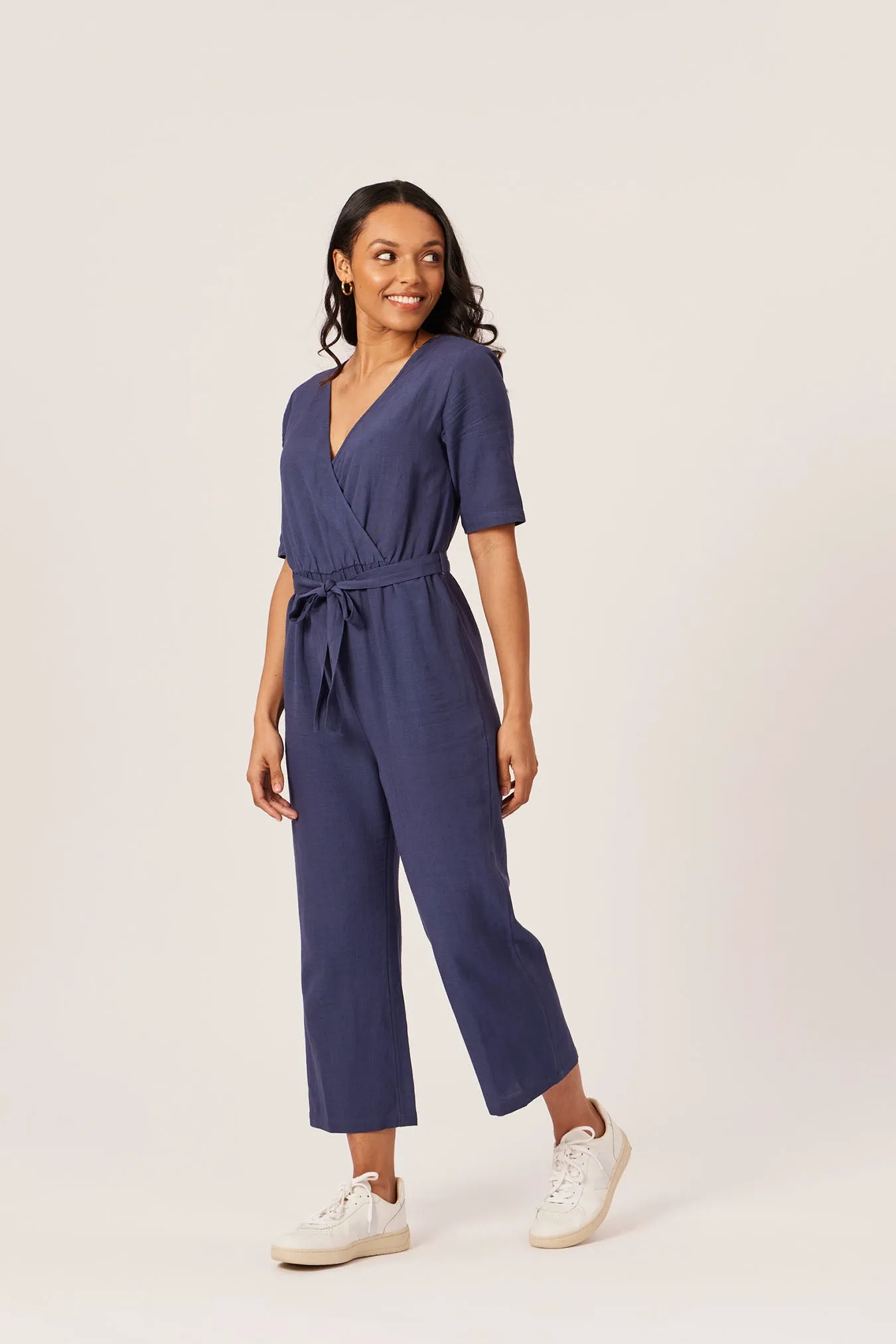 Suzanne - Wrap Jumpsuit - Navy