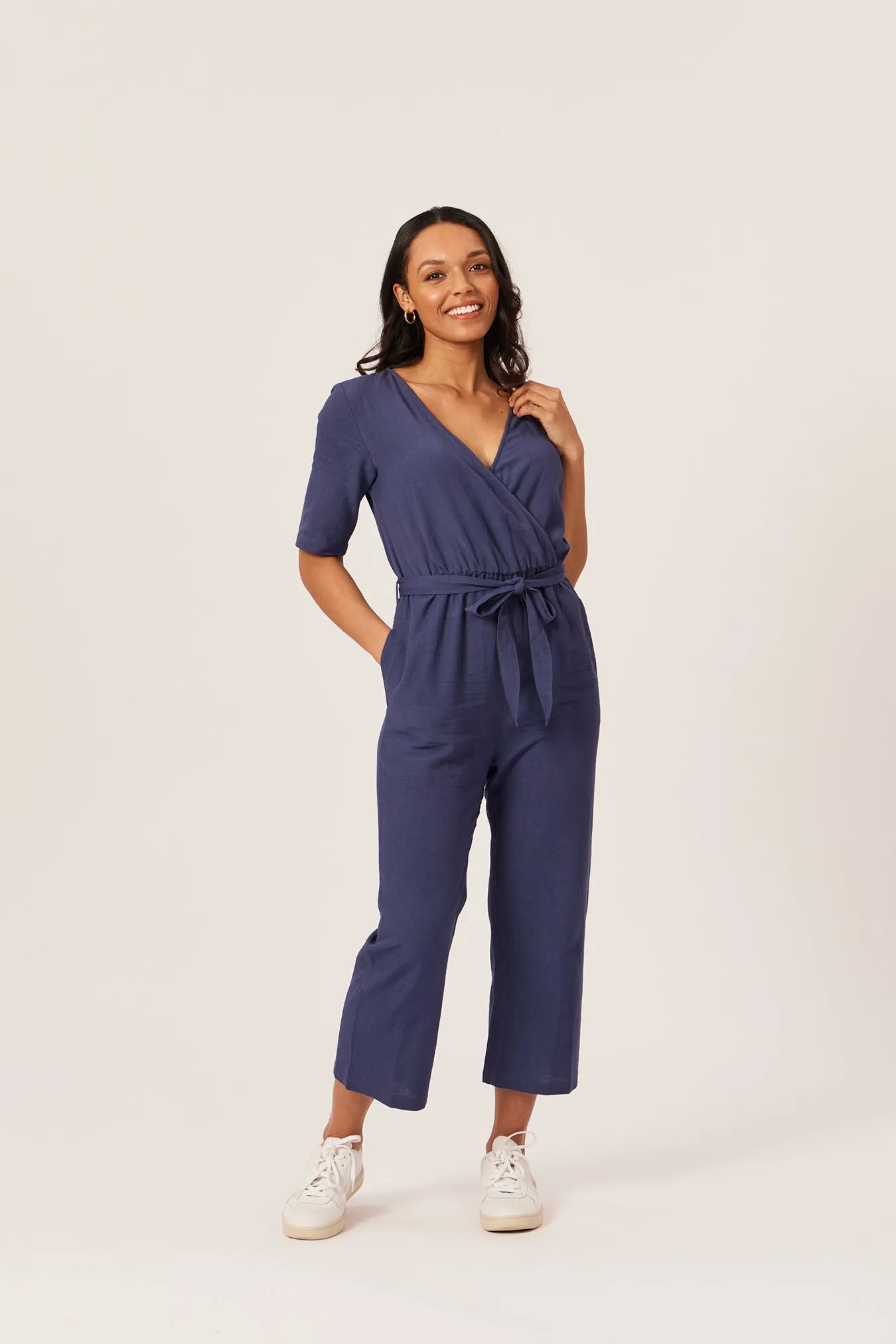 Suzanne - Wrap Jumpsuit - Navy