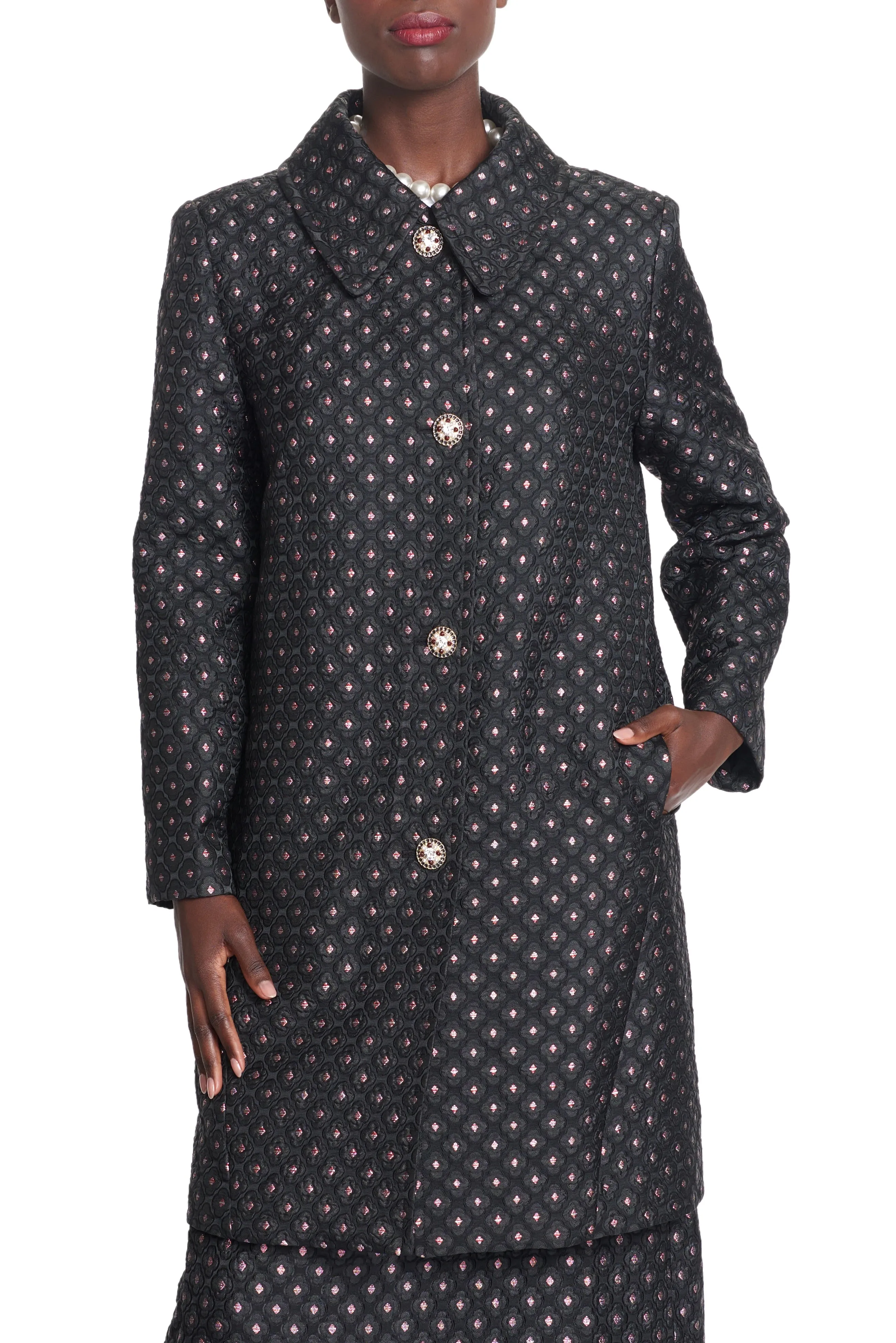 THE BRIELLE COAT- JACQUARD