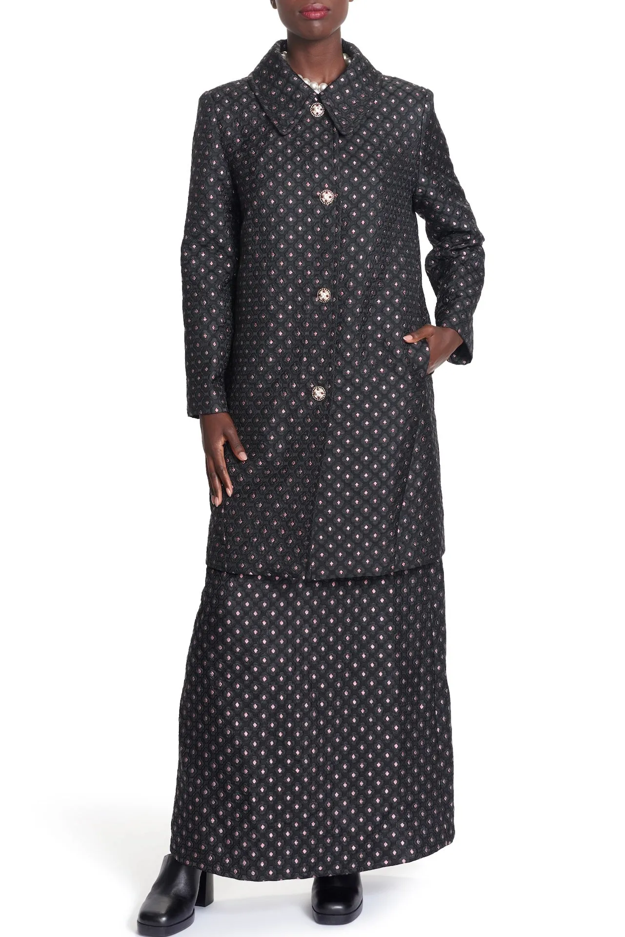 THE BRIELLE COAT- JACQUARD