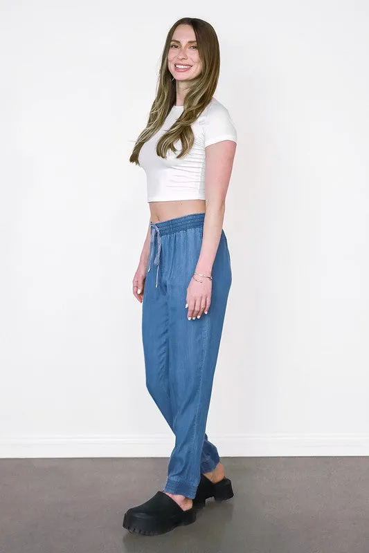 The Ia joggers-Medium Blue