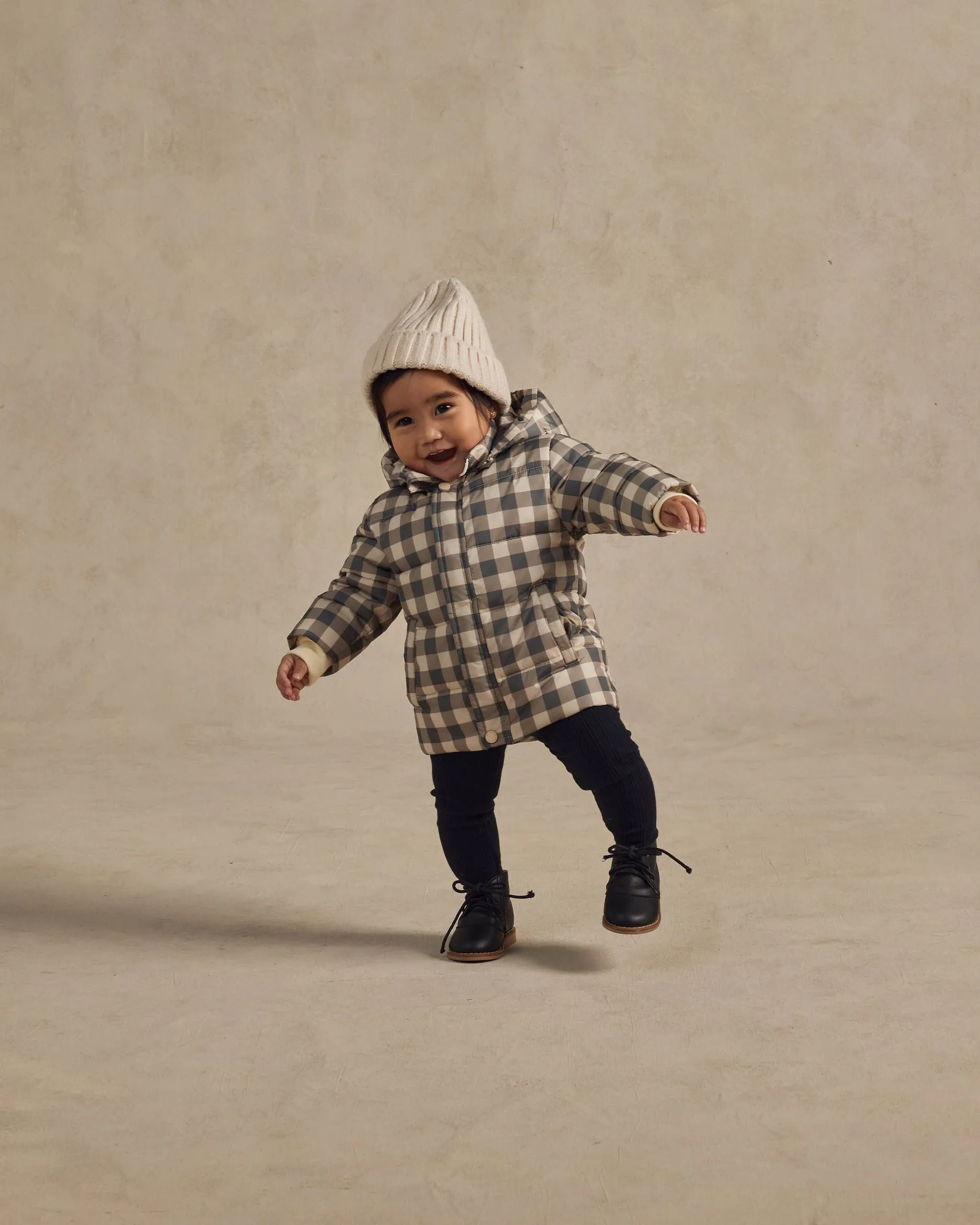 The Ski Jacket by Rylee   Cru - Charcoal Check - BABY