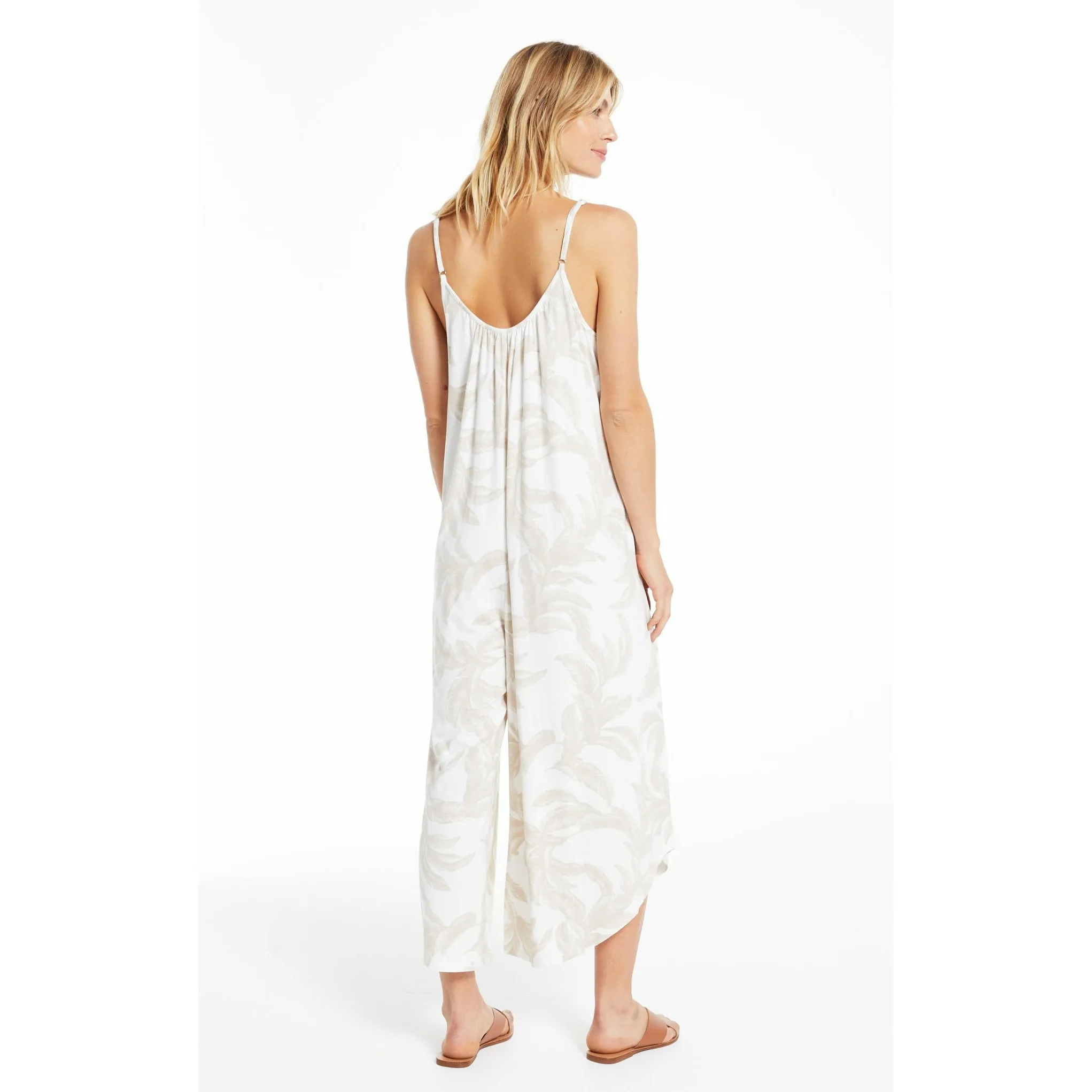 Tira Palm Flared Jumpsuit