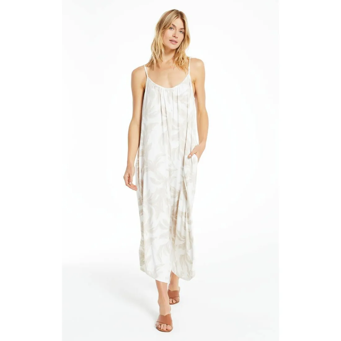 Tira Palm Flared Jumpsuit